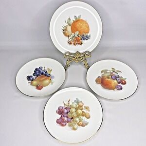 Bavaria Schumann Arzberg Germany Gold Trim 7.5" Fruit Salad Dessert Plates 4